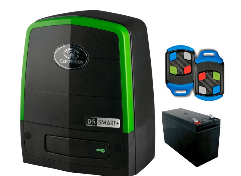 D5 Evo Smart Plus gate motor with 12V 7Ah backup battery kit
